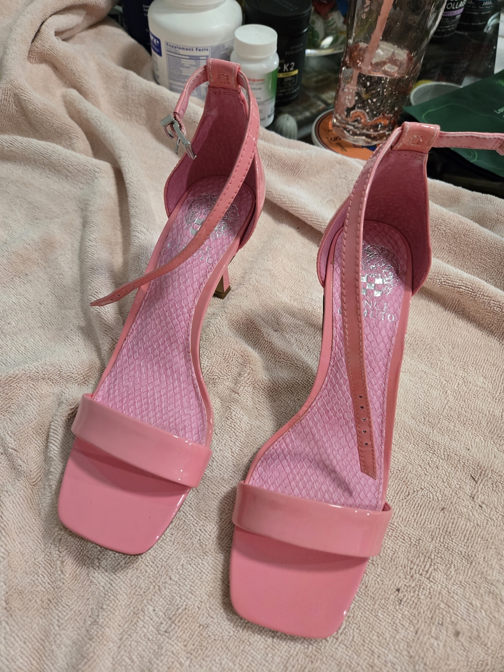 Vince Camuto Bienne Slingback Pumps in a vibrant, glossy pink colorway